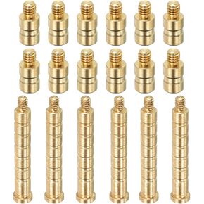 PATIKIL 25/100 Grain Archery Arrow Insert, 1 Set Brass Arrow Weight Bolt for .244 Carbon Arrows