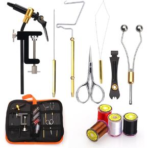LIXADA Fly Tying Tools Kit Fly Tying Threader Needle Whip Finisher Scissors Fly Tying Tools Combo Kit for Flying Fishing Professionals Beginners