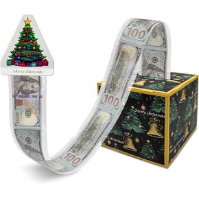 Money Box for Cash Gift Pull, Merry Christmas Money Gift Box Surprise Gift Box Pull Money Box Money Holder for Cash with Pull Out Merry Christmas Surprise Set for Friend Family Women Men