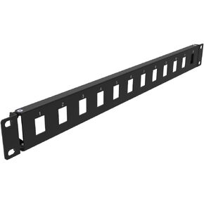 1U Hinged 12 Port Blank Keystone Patch Panel for 19 inches Rack Mount (1U12Holes)