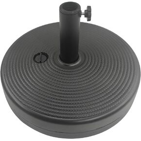 T&Jero Round Heavy Duty Plastic Patio Umbrella Base Stand Weight for Outdoor, 59 lb with Water and Sand Filled, Black