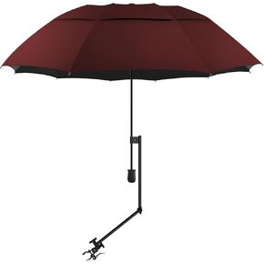 UPF 50+ Beach Umbrella with Adjustable Universal Clamp