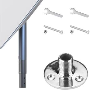 Starlink Mounting Kit for Marine Yacht Ship RV, Starlink Pipe Mount Adapter, Starlink Pole Mount,Marine Antenna Mount for Starlink Internet Kit Satellite (Mount KT 2)