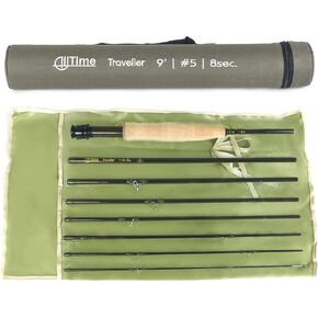 M MAXIMUMCATCH Maxcatch Alltime Travel Fishing Rod - صغير جدًا لحقيبة الظهر 8 قطع 9 أقدام مع أنبوب قضيب (الحجم: 5/6/8wt)