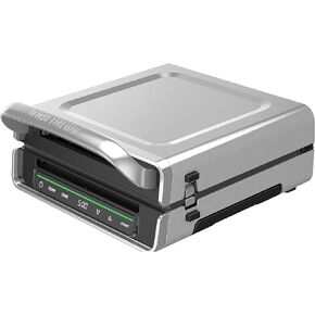 George Foreman Family Size (4-6 Servings), GRD6090B Smokeless-Digital Smart Select, Stainless Steel