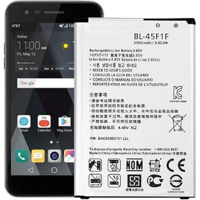 Replacement Battery BL-45F1F for LG Phoenix 3 M150 MS210 M151 M210, for LG Fortune 2 LMX210CM Battery 2500mAh