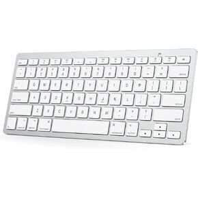 OMOTON Bluetooth Keyboard for Mac, Compact Wireless Keyboard Compatible with MacBook Pro/Air, iMac, iMac Pro, Mac Mini, Mac Pro Laptop and PC (Silver)