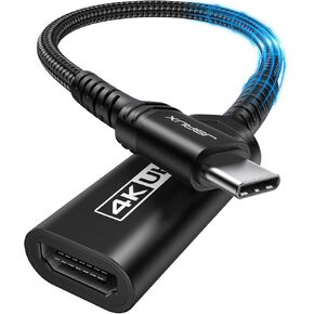 JSAUX USB C to HDMI Adapter, 4K USB Type-C to HDMI Female Adapter [Thunderbolt 3 Compatible] for iPhone 15 Pro, MacBook Pro/Air, Surface, Samsung Galaxy S21 S20 Ultra S10 S9 S8, Dell XPS 15-Grey