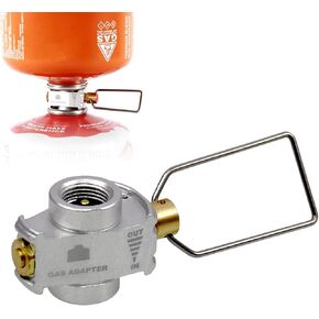 RULLINE Backpacking Fuel Transfer Device Gas Canister Refill Adapter, Portable Outdoor Gas Saver, Camping Canister Vent Valve