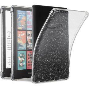 iDLEHANDS Clear Case for 7" All-New Kindle Paperwhite 12th Gen 2024 & Kindle Colorsoft Signature Edition (2024 Release) - Ultra Slim Soft TPU Transparent Cover & Lightweight, Clear Glitter
