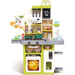 Play Kitchen for Toddlers 1-3 Pretend Play Toys With Sound and Light Steam Play Sink Cooking Play Kitchen Accessories Kitchen Set Kids 1-3 2-4 Girl Toys Birthday Gift for 1 2 3 4+ Year Old Toddler Boy