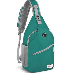 ZOMAKE Sling Bag for Women Men:Small Crossbody Sling Backpack - Mini Water Resistant Shoulder Bag Anti Thief Chest Bag Daypack for Travel Hiking Outdoor Sports (Bee Blue)