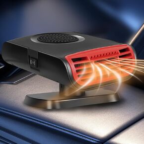 Car Heater 12V 150W Car Heater Auto Heater Car Portable Heater Fan 2 in 1 Car Heater Plugs Into Cigarette Lighter Quickly Defrost Defogger 360° Rotatable Heater Auto Defogger for Car