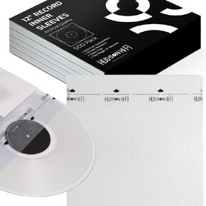Hudson Hi-Fi Anti-Static Vinyl Record Inner Sleeves - Protective Inner Sleeve - Protect Your LP Albums from Scratches, Dust & Dirt - Acid-Free Rice Paper Interior Disc Covers (Inner, 500)