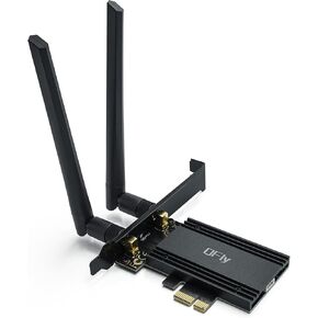 PCIe WiFi 6E Card, AX210 Network Card Adapter for PC Gaming, Bluetooth 5.3, Tri-Band (802.11ax) 5400Mbps 6GHz Wireless LAN Cards with MU-MIMO, OFDMA, Support Windows 10/11 (64-bit)