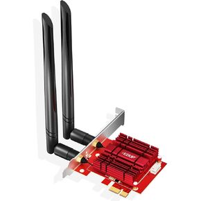 EDUP PCI-E WiFi 6 Network Card AX1800Mbps Bluetooth 5.2 Heat Sink 802.11AX 2.4Ghz/5.8Ghz Wireless PCIe Network Wi-Fi 6 Card PCI Express WiFi Adapters 6dBi Dual Band Antenna for Windows 11/10 64-bit