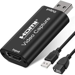 4K HDMI to USB 2.0 Video Capture Card 1080P Cam Link Card Game Capture Card Adapter Screen Record Capture Device for Streaming, Gaming, Video Conference, Teaching, Live Broadcasting