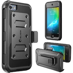 i-Blason Armorbox Case Designed for iPod Touch 7/6/5, Full Body Case with Built-in Screen Protector for Apple iPod Touch 5th/6th/7th Generation, Black