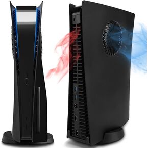 SIKEMAY PS5 Face Plates for PlayStation 5 Console Disc Edition, PS5 Accessories ABS PS5 Cover Plates with Fan Vents, Hard Shockproof Anti-Scratch Replacement Protective Shell PS5 Black Plates in Kuwait