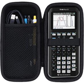 Hard Case Compatible with Texas Instruments TI-84 Plus CE/TI-84 Plus/TI-Nspire CX II CAS/TI-Nspire CX II/TI-83 Plus/TI-89 Titanium/TI-85 / TI-86 Color Graphing Calculator (Black)