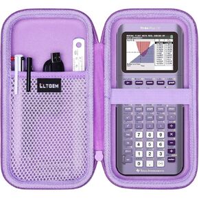Hard Case Compatible with Texas Instruments TI-84 Plus CE/TI-84 Plus/TI-Nspire CX II CAS/TI-Nspire CX II/TI-83 Plus/TI-85 /TI-86 /TI30xs /TI36X Pro/TI 34 Color Graphing Calculator (Purple)