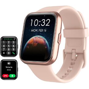 Smart Watch for Women Android & iPhone, Alexa Built-in, 1.8" Touch Screen Fitness Tracker with Answer/Make Calls, IP68 Waterproof Heart Rate/Sleep/SpO2 Monitor, Pedometer, 100+ Sport Modes