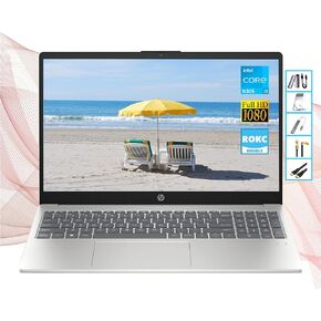 HP AI-Powered Laptop| 15.6" FHD Computer| 64GB RAM | 1TB SSD & 128GB Portable SSD| Intel Core i5-1235U| Webcam| Wi-Fi 6| Long Battery Life| Copilot Ready| Ultra Light| USB-C|Windows 11 | RK Bundle