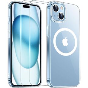Temdan Designed for iPhone 15 Pro Max Case Clear, [Crystal Clear][Non-Yellowing][Military-Grade Drop Protection] Slim Shockproof Protective Cover Phone Case for iPhone 15 Pro Max 6.7 "