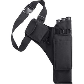 abcGoodefg 3 Tube Hip Archery Arrow Quiver Holder with Pockets and Adjustable Strap for Hunting Training