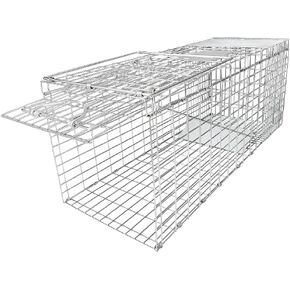 APARATS 31.1" Live Animal Trap Humane Stray Cats Trap Collapsible Animal Cage Trap Catch and Release, for Rabbits, Stray, Cat,Squirrel, Raccoon, Skunk,Chipmunks Groundhog, No-Kill Trapping Kit 2 Door