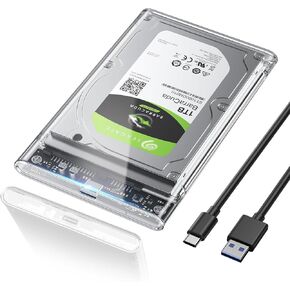 POSUGEAR 2.5'' External Hard Drive Enclosure, 6Gbps USB C 3.1 Gen 2 | SATA III Tool-Free External Hard Drive Case for 7mm/9.5mm 2.5 inch SSD HDD with UASP, Compatible with WD Toshiba Samsung PS4 in Saudi Arabia