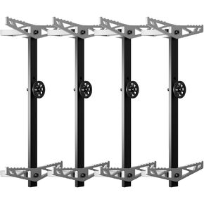 UIIHUNT Climbing Sticks, Lightweight Cast Aluminum Non-Slip Tree Climbing Sticks for Hunting, Durable 17" Hunting Climbing Steps with Climbing Straps, Fold Up Steps, Boot Grabbing Grooves (Smoke Grey)