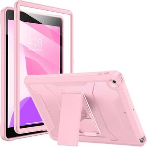 Soke Case for iPad 9th/8th/7th Generation 10.2-Inch (2021/2020/2019 Release), with Built-in Screen Protector and Kickstand, Rugged Full Body Protective Cover for Apple iPad 10.2 Inch - Black