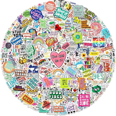 Greingways 300 PCS Inspirational Stickers for Adults, Motivational Water Bottle Stickers for Teens Kids Teachers, Journaling Scrapbook Laptop Positive Quote Vinyl Stickers for Vision Board Supplies in Saudi Arabia