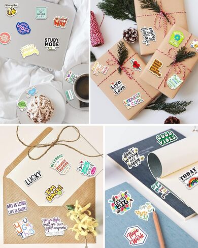 Greingways 300 PCS Inspirational Stickers for Adults, Motivational Water Bottle Stickers for Teens Kids Teachers, Journaling Scrapbook Laptop Positive Quote Vinyl Stickers for Vision Board Supplies in Saudi Arabia