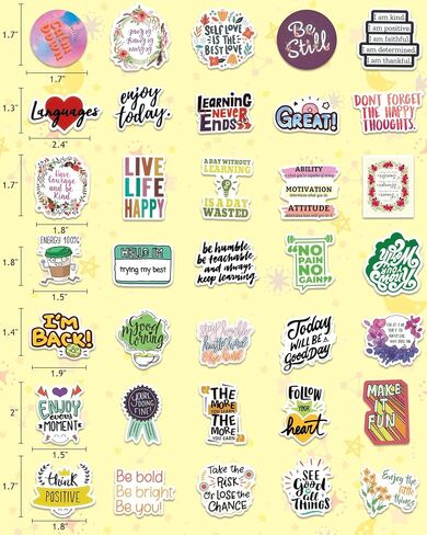 Greingways 300 PCS Inspirational Stickers for Adults, Motivational Water Bottle Stickers for Teens Kids Teachers, Journaling Scrapbook Laptop Positive Quote Vinyl Stickers for Vision Board Supplies in Saudi Arabia