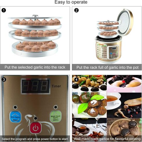 5L Black Garlic Fermenter, Full Automatic Intelligent Control Multiple Clove Black Garlic DIY Cooker, Black Garlic Ferment Box Pot, Intelligent Fermentation Machine in Saudi Arabia