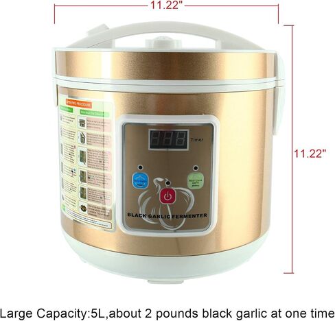 5L Black Garlic Fermenter, Full Automatic Intelligent Control Multiple Clove Black Garlic DIY Cooker, Black Garlic Ferment Box Pot, Intelligent Fermentation Machine in Saudi Arabia