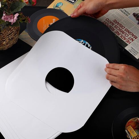 Facmogu 20 قطعة من الأكمام الخارجية لتسجيل الورق الأبيض مقاس 12 بوصة، أغطية حماية لسجل الفينيل من ورق الكرافت 180 جرامًا للمتر المربع مع زاوية مستديرة لتخزين سجلات LP 33 دورة في الدقيقة، وأكمام تسجيل ورقية خالية من الأحماض وسترات تسجيل LP in Kuwait