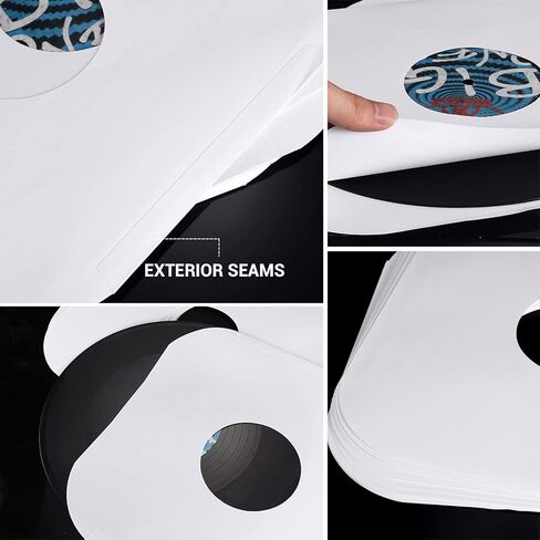 Facmogu 20 قطعة من الأكمام الخارجية لتسجيل الورق الأبيض مقاس 12 بوصة، أغطية حماية لسجل الفينيل من ورق الكرافت 180 جرامًا للمتر المربع مع زاوية مستديرة لتخزين سجلات LP 33 دورة في الدقيقة، وأكمام تسجيل ورقية خالية من الأحماض وسترات تسجيل LP in Kuwait