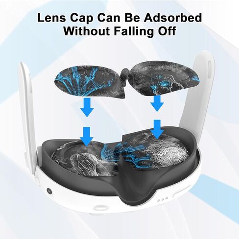 Relohas Deluxe 5 in 1 Silicone Accessories for Meta Quest 3, VR Protective Case Set for Oculus Quest 3, Controller Grip Cover, VR Shell Cover, Face Cover, Gifts for Christmas & Halloween (Grey PT) in Saudi Arabia