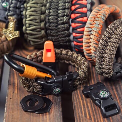 HERCULES Type III Paracord 550 Paracord Rope Parachute Cord, 50' Black for Survival Rope, Survival Cord in Kuwait