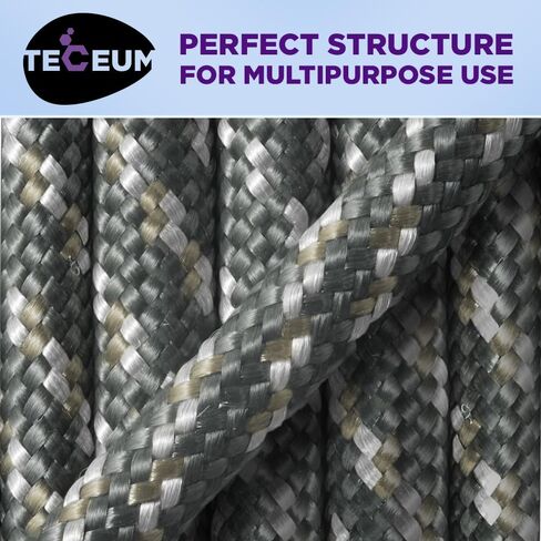 TECEUM Heavy Duty Rope 1000 – 1000ft / 200ft / 100ft / 50ft – 40+ Colors – Utility Rope for Survival & Camping Gear – Nylon String, Camping Rope, para Cord, Utility Nylon Rope, Tent Cord in Kuwait