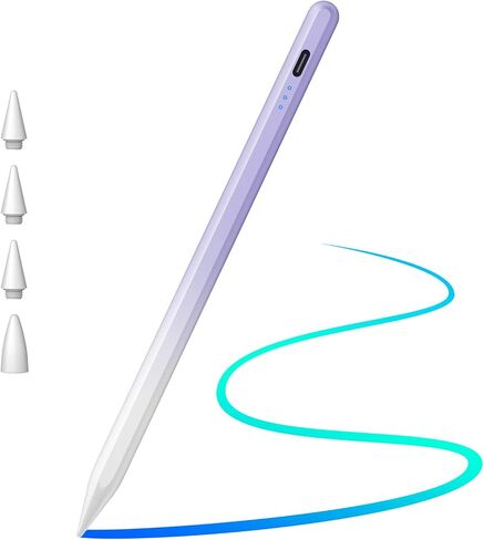 قلم Cisteen Stylus لجهاز iPad مع شحن أسرع، ومستشعر إمالة متوافق مع Apple (2018-2024) iPad Pro 11/13 M4، iPad Air 11/13 M2، iPad Pro 11/12.9، iPad 10/9/8/7/6th ، آيباد إير 5/4/3، آيباد ميني 7/6/5 in Kuwait