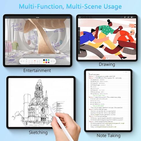 Stylus Pen for iPad 2018-2024, 2X Fast Charge iPad Pencil 2nd Generation Compatible with Apple iPad Pro M4/ Pro 12.9"(6/5/4/3)/ Pro 11"(4/3/2/1), iPad Mini 6/5, iPad Air (M2/5/4/3), iPad (10/9/8/7/6) in Saudi Arabia