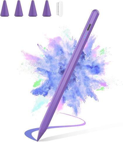 Stylus Pen for Apple iPad 2024-2018, Faster Charge Apple Pencil for iPad, with Tilt Sensitivity & Palm Rejection & Magnetic, Compatible iPad 10/9/8/7/6, Pad Air 3/4/5, Pro 12.9"/11", Mini 6/5, M2, M4 in Kuwait