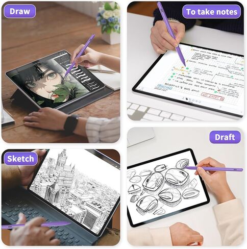 Stylus Pen for Apple iPad 2024-2018, Faster Charge Apple Pencil for iPad, with Tilt Sensitivity & Palm Rejection & Magnetic, Compatible iPad 10/9/8/7/6, Pad Air 3/4/5, Pro 12.9"/11", Mini 6/5, M2, M4 in Kuwait