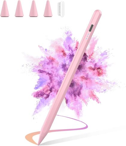 Stylus Pen for Apple iPad 2024-2018, Faster Charge Apple Pencil for iPad, with Tilt Sensitivity & Palm Rejection & Magnetic, Compatible iPad 10/9/8/7/6, Pad Air 3/4/5, Pro 12.9"/11", Mini 6/5, M2, M4 in Kuwait
