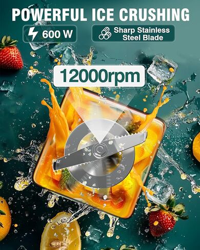 WantJoin خلاط احترافي هادئ على سطح الطاولة - خلاط صامت للمطبخ مع درع صوتي ذاتي، تنظيف متعدد الوظائف لعصير الحليب المخفوق وعصير المنزل التجاري سعة 34 أونصة/1 لتر in Kuwait