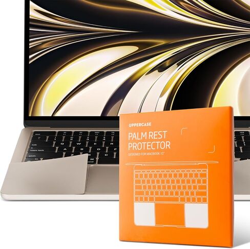 مجموعة أغطية حماية جلدية فاخرة لمسند راحة اليد GhostShield من UPPERCASE، حماية من الخدوش والتآكل، متوافقة مع MacBook Air 15 بوصة 2023 2024 مع M2/M3، A2941 A3114 (Starlight) in Saudi Arabia